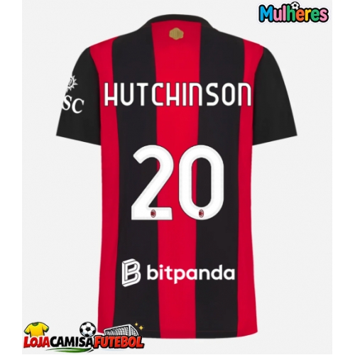 Camisa de Futebol AC Milan Omari Hutchinson #20 Equipamento Principal Mulheres 2026-27 Manga Curta